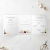 ひまわりブーケ折り畳み結婚式 プログラム (内部)