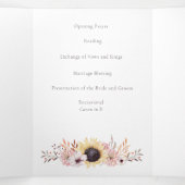 ひまわりブーケ折り畳み結婚式 プログラム (内部中)