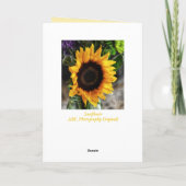 ひまわりブーケ植物学の願最高のい カード (裏面)