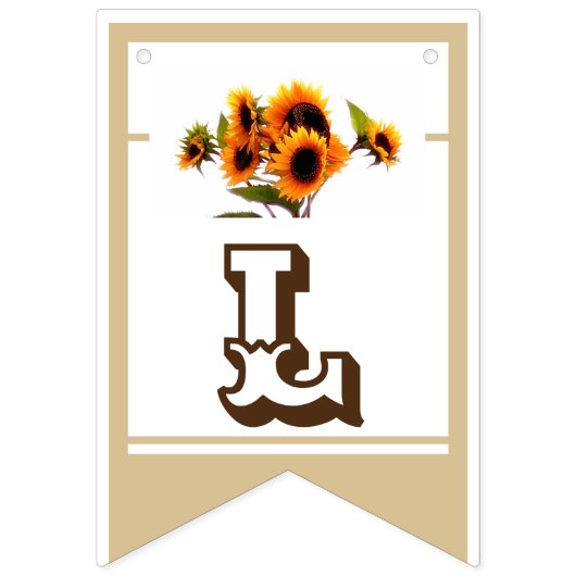 ひまわりブーケ結婚のコレクションのバンティングフラッグ バンティングフラッグ (第2の旗)