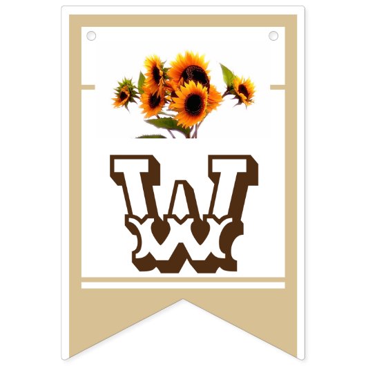 ひまわりブーケ結婚のコレクションのバンティングフラッグ バンティングフラッグ (第3の旗)