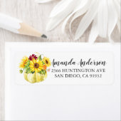 ひまわりブーケ かぼちゃ 住所ラベル ラベル (インサイチュ)