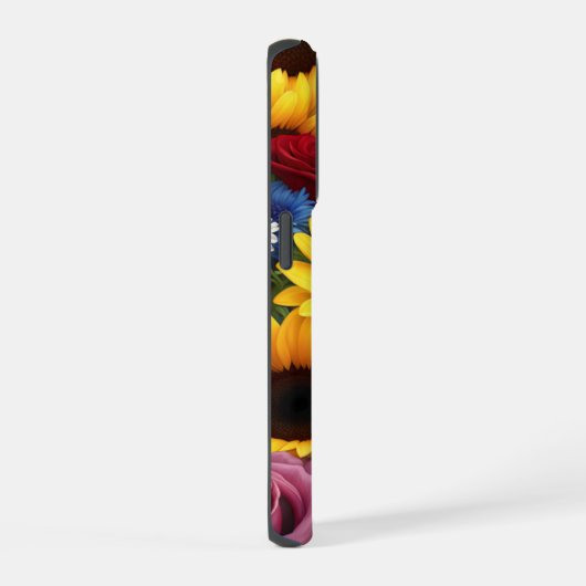 ひまわりブーケ – iPhone 15 Proケース iPhoneケース (右側面)