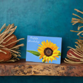 ひまわりプラーク誕生日プレゼント フォトプラーク (側面)