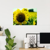 ひまわりプリント ポスター (ホームオフィス)