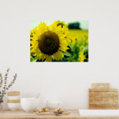 ひまわりプリント ポスター (キッチン)