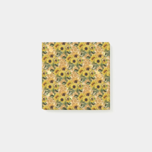 ひまわりプレゼント |ひまわりの花のように作る ポストイット (正面)