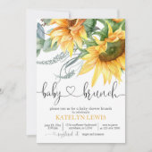 ひまわりベイビーシャワーブランケット 招待状 (正面)
