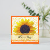 ひまわりベイビーシャワー招待状 招待状 (スタンド正面)