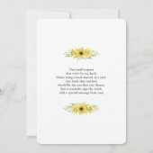 ひまわりベイビーシャワー 招待状 (裏面)