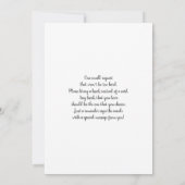 ひまわりベビーイン開花ベビーシャワーガール 招待状 (裏面)