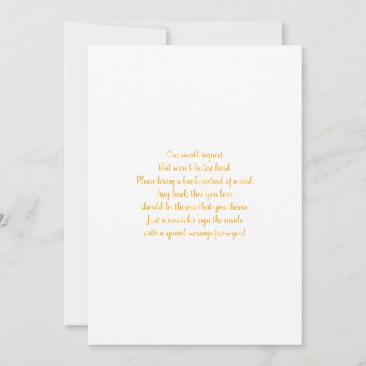 ひまわりベビーイン開花ベビーシャワー招待状 招待状 (裏面)