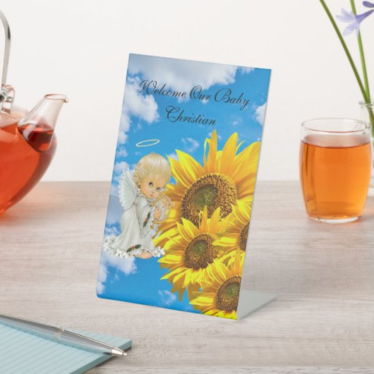 ひまわりベビーエンジェルフローラペデスタルサイン 台座サイン (インサイチュ)