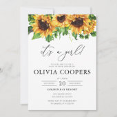 ひまわりベビーシャワー招待状 招待状 (正面)