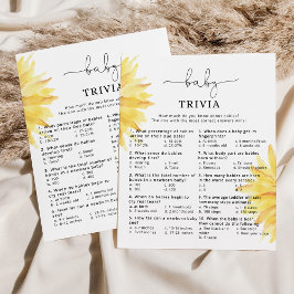 ひまわりベビートリビア赤ちゃんシャワーゲーム