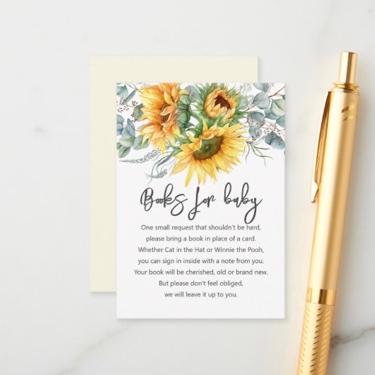 ひまわりベビー依頼書の帳簿 エンクロージャーカード (正面/裏面インサイチュ)