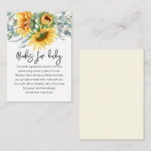 ひまわりベビー依頼書の帳簿 エンクロージャーカード (正面/裏面)