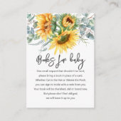 ひまわりベビー依頼書の帳簿 エンクロージャーカード (正面)