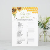 ひまわりベビー単語スクランブル赤ちゃんシャワーゲーム (スタンド正面)