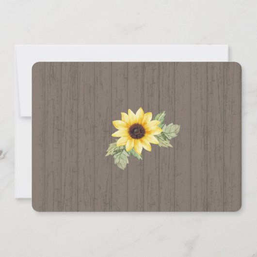 ひまわりベビー素朴写真誕生発表 招待状 (裏面)