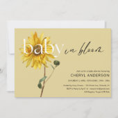ひまわりベビー開花ベビーシャワーパーティー 招待状 (正面)