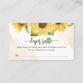 ひまわりベビー開花赤ちゃんシャワーおむつラッフル エンクロージャーカード (正面)