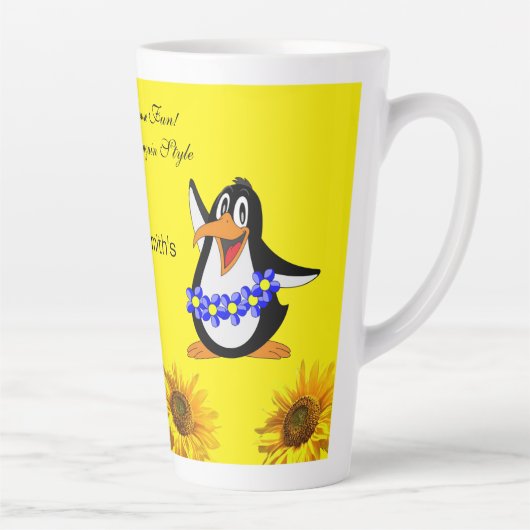 ひまわりペンギンフローララテマグ カフェラテマグ (右)