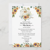 ひまわりホワイトカボチャ感謝祭ディナーメニュー サンキューカード (正面)