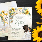 ひまわりホワイトローズウォーターカラーチャラキンセアニェラ 招待状