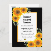 ひまわりホーム甘いホーム黒い動モダン動 案内ポストカード (正面/裏面)