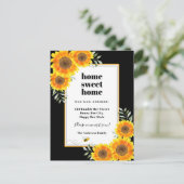 ひまわりホーム甘いホーム黒い動モダン動 案内ポストカード (スタンド正面)