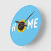 ひまわりホーム ラウンド壁時計 (傾斜)