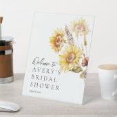 ひまわりボホワイルドフラワーモダンブライダルへようこそ 台座サイン (インサイチュ)