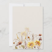 ひまわりボホ素朴エレガントブライダルシャワー 招待状 (裏面)