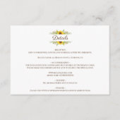 ひまわりボホ フラワーのウェディング 封入カード エンクロージャーカード (正面)