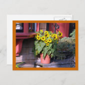 ひまわりポットのはがき ポストカード (正面/裏面)