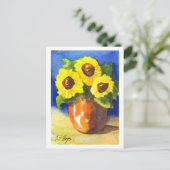 ひまわりポット ポストカード (スタンド正面)