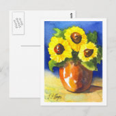 ひまわりポット ポストカード (正面/裏面)