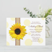 ひまわりポルカドット ブライダルシャワー招待状 招待状 (スタンド正面)