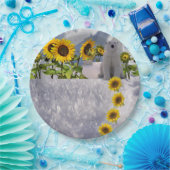 ひまわりポーラベア紙プレート ペーパープレート (パーティー)