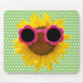 ひまわりマウスパッドのサングラス マウスパッド (正面)