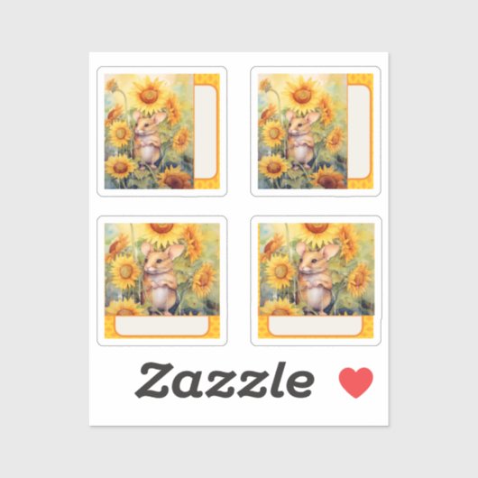 ひまわりマウス シール (シート)
