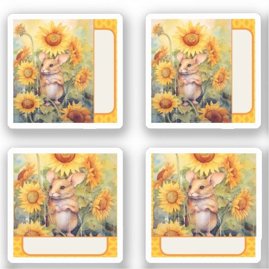 ひまわりマウス シール (正面)