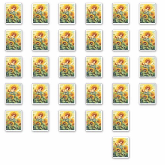 ひまわりマウス シール (正面)