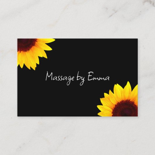 ひまわりマッサージアポイントメント名刺 名刺 (正面)