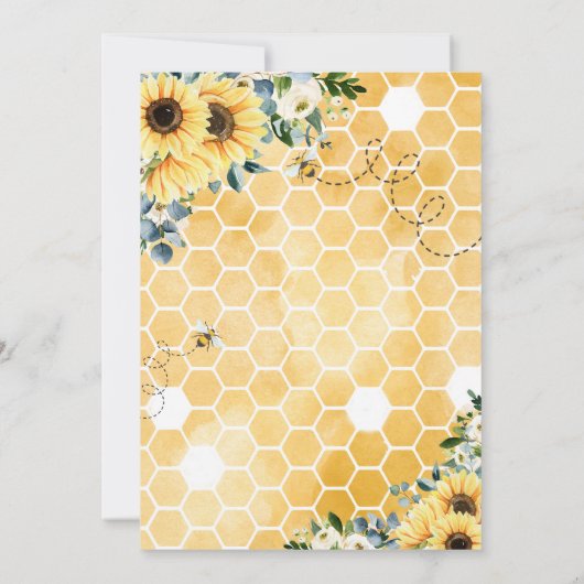 ひまわりママへビー赤ちゃんシャワー 招待状 (裏面)