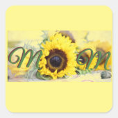 ひまわりママ スクエアシール (正面)