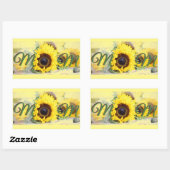 ひまわりママ 長方形シール (シート)