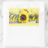 ひまわりママ 長方形シール (バッグ)