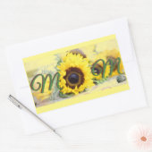 ひまわりママ 長方形シール (封筒)